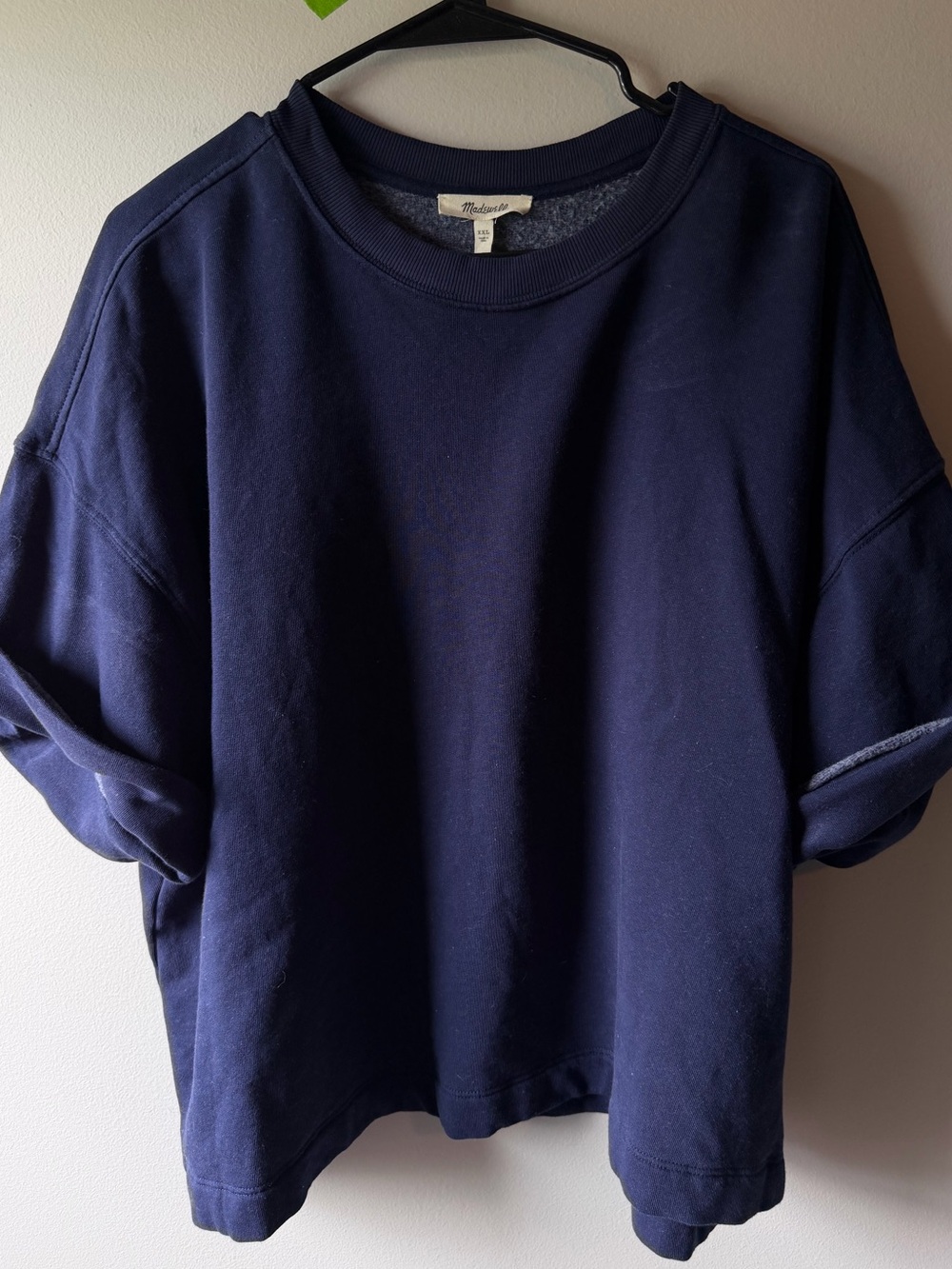 Madewell Navy Crewneck Boxy Sweatshirt